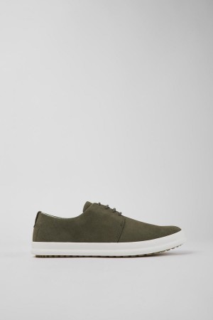 Green Men's Camper Chasis Nubuck Sneakers | 2483156-NP