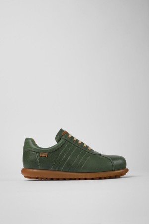 Green Men's Camper Pelotas Vegetable Tanned Leather Sneakers | 5429831-BL