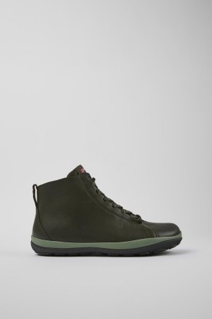 Green Men's Camper Peu Pista Gore-tex Gore-tex Leather Ankle Boots | 5302974-HZ