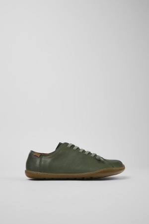 Green Women's Camper Peu Leather Sneakers | 6250781-LO