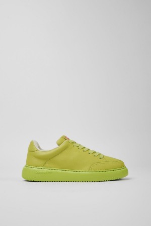 Green Women's Camper Runner K21 Leather Sneakers | 3260591-LV