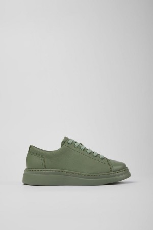 Green Women's Camper Runner Up Leather Sneakers | 5921086-ML