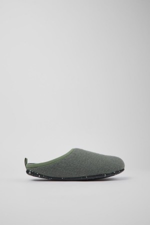 Green Women's Camper Wabi Wool Slippers | 4706923-AX