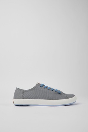 Grey Men's Camper Peu Rambla Textile Sneakers | 9641752-ET