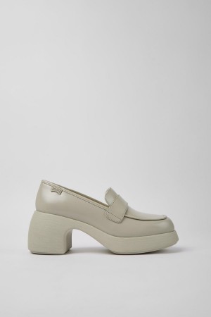 Grey Women's Camper Thelma Leather Wedges | 3519680-LF