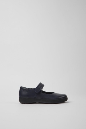 Navy Girls' Camper Spiral Comet Leather Slip On | 2756148-RG