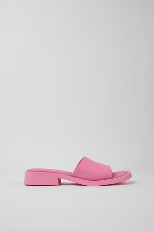 Pink Women's Camper Dana Leather Sandals | 1394752-WS