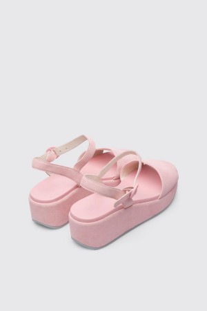 Pink Women's Camper Misia Pastel Sandals | 0436951-WT