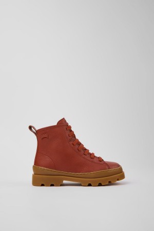 Red Boys' Camper Brutus Leather Ankle Boots | 7865094-PY