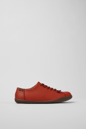 Red Women's Camper Peu Leather Sneakers | 0847291-BL