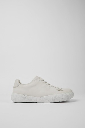 White Men's Camper Peu Stadium Leather Sneakers | 0713958-VX