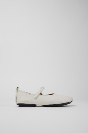 White Women's Camper Right Leather Ballerina | 3567149-YC