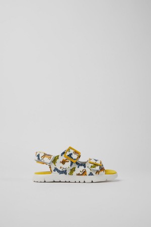 Yellow Girls' Camper Oruga Leather Sandals | 1864309-TL