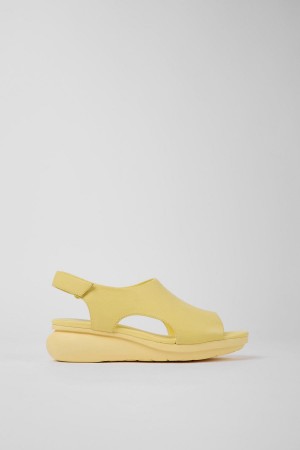 Yellow Women's Camper Balloon Leather Sandals | 7325140-XJ