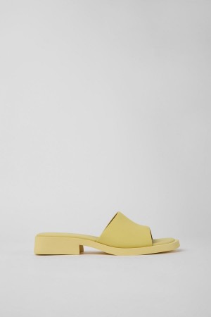 Yellow Women's Camper Dana Leather Sandals | 0534867-KU