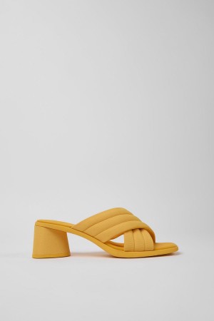 Yellow Women's Camper Kiara Textile Sandals | 7123068-JB