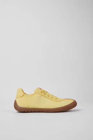 Yellow Women's Camper Path Textile Sneakers | 8105324-ZS