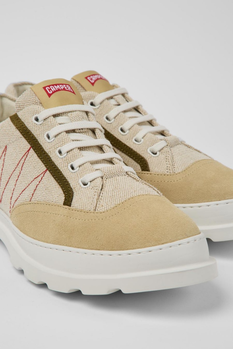 Beige Men's Camper Brutus Sneakers | 8076143-DM