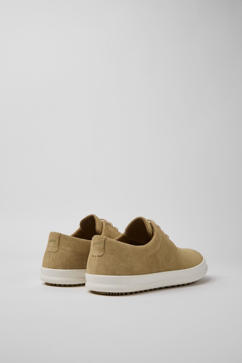 Beige Men's Camper Chasis Nubuck Sneakers | 4607283-GI