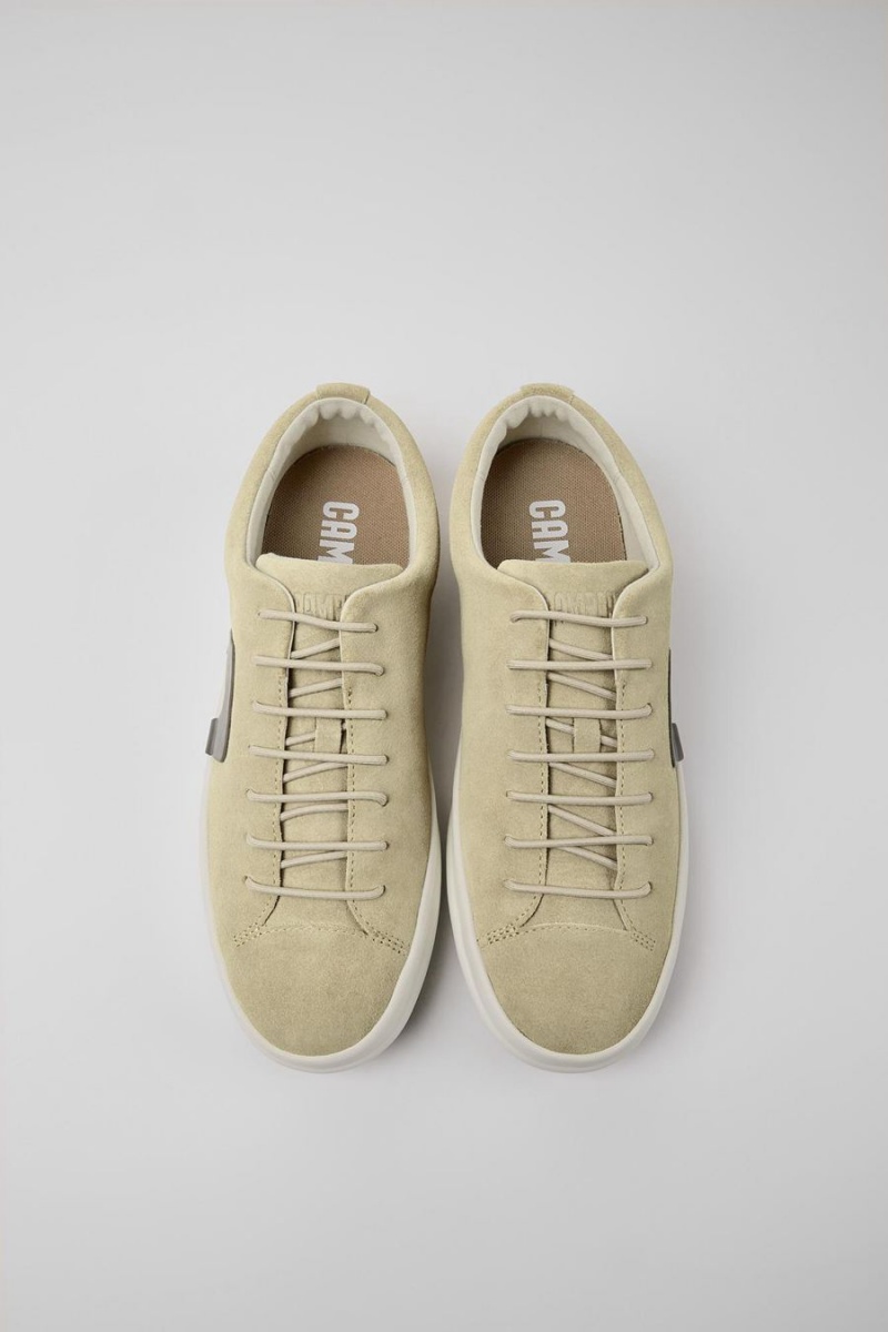 Beige Men's Camper Chasis Nubuck Sneakers | 6082543-WR