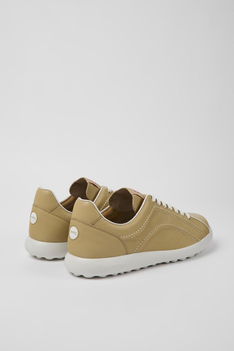 Beige Men's Camper Pelotas Xlite Leather Sneakers | 9615408-MR