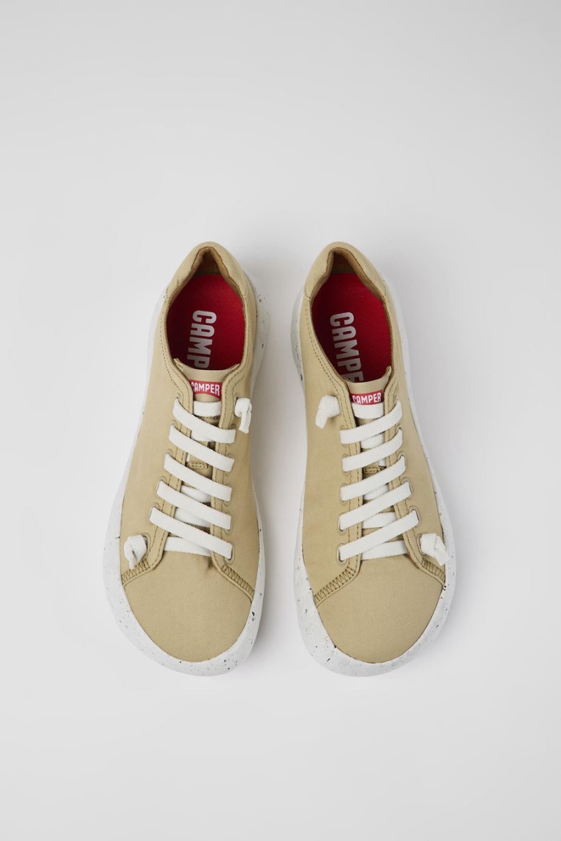 Beige Men's Camper Peu Stadium Textile Sneakers | 7021684-LR