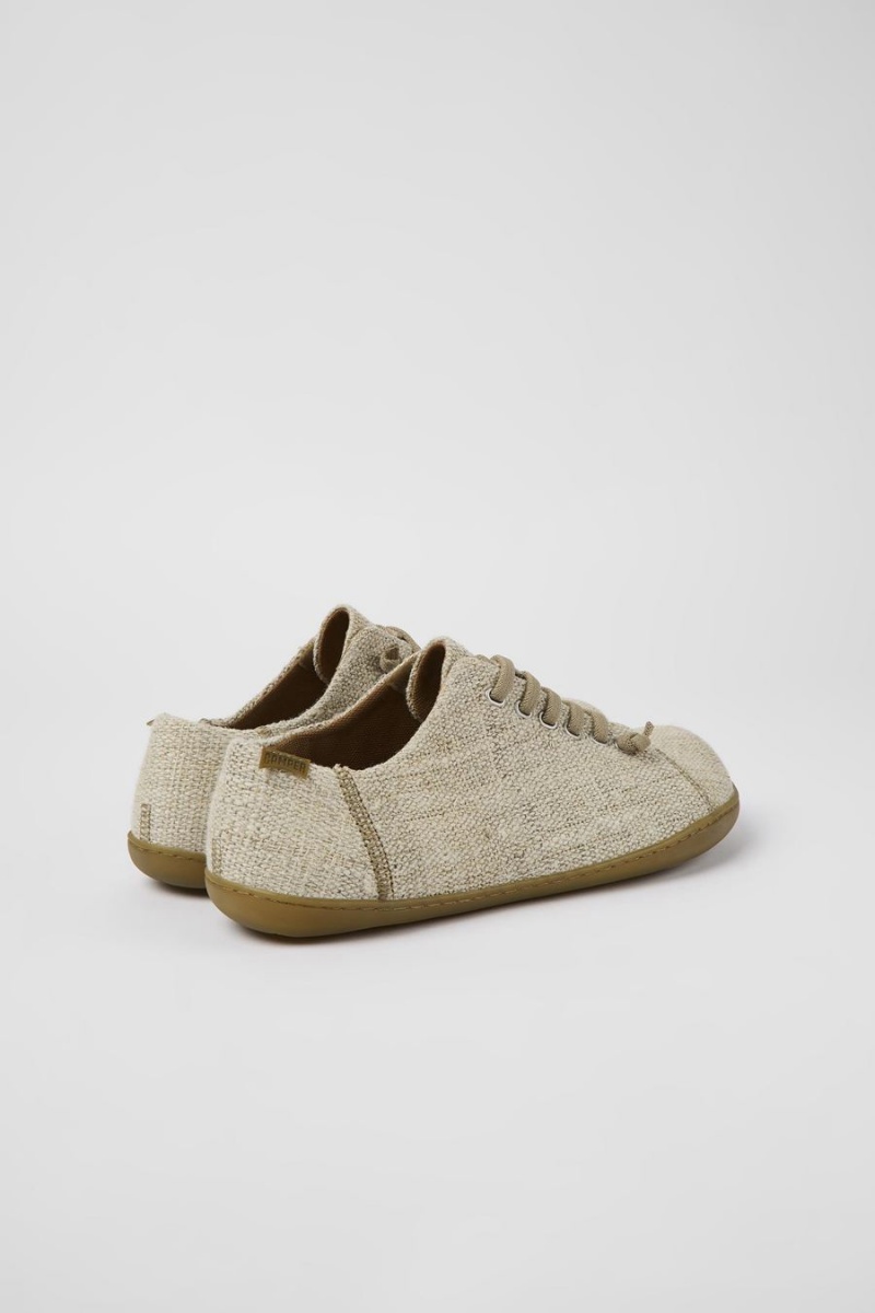 Beige Men's Camper Peu Textile Sneakers | 1209547-VD