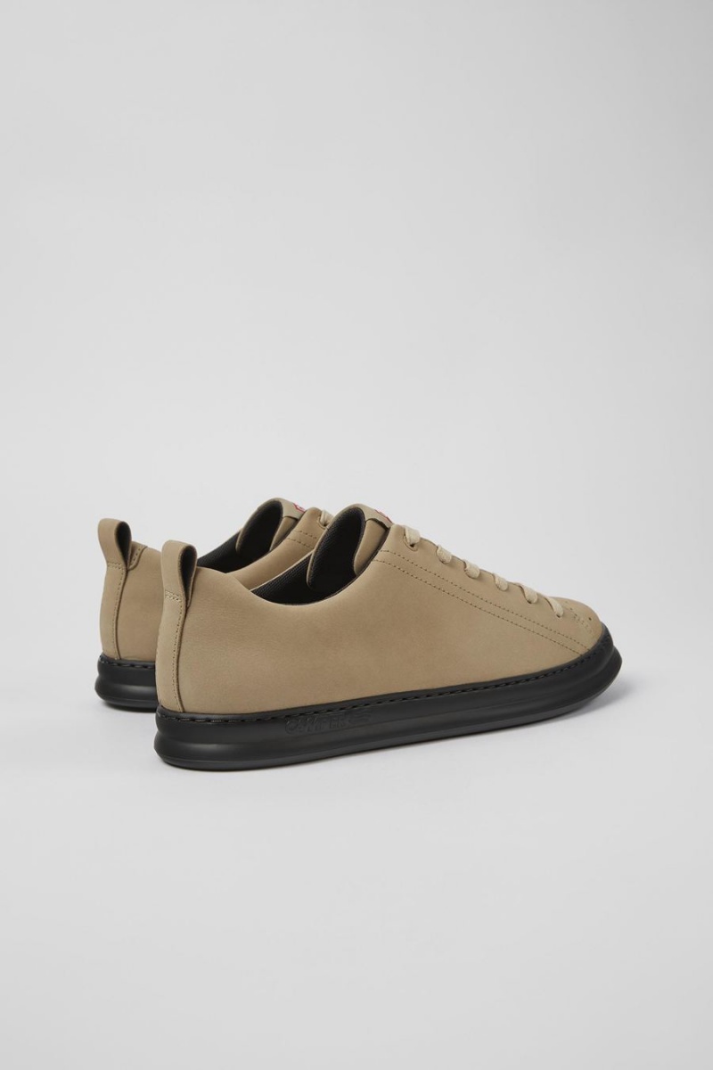 Beige Men's Camper Runner Nubuck Sneakers | 1894503-ZS