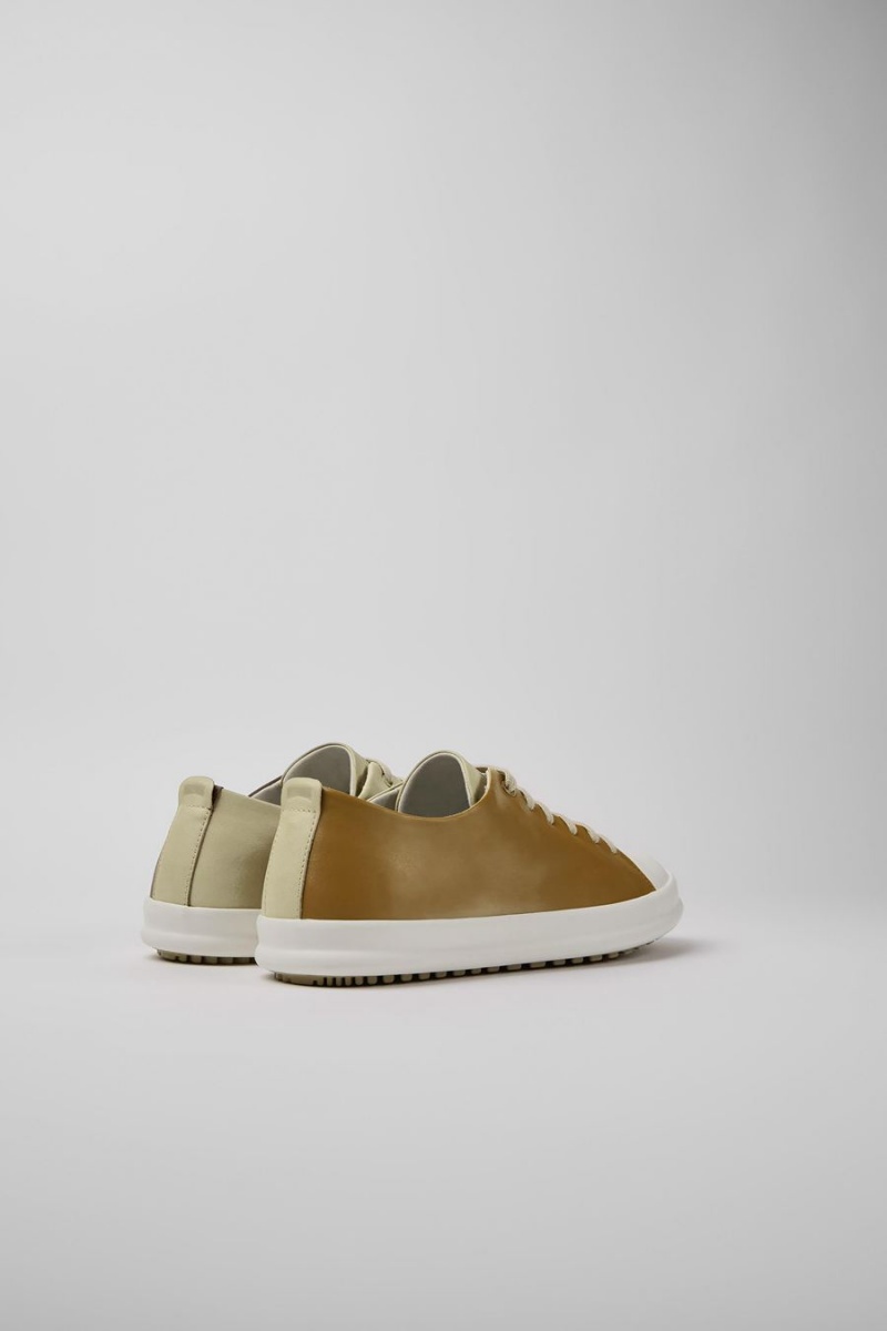 Beige Men's Camper Twins Sneakers | 0978425-WI