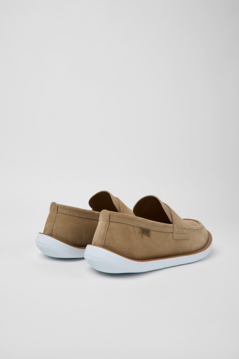 Beige Men's Camper Wagon Nubuck Slip On | 3196458-RO