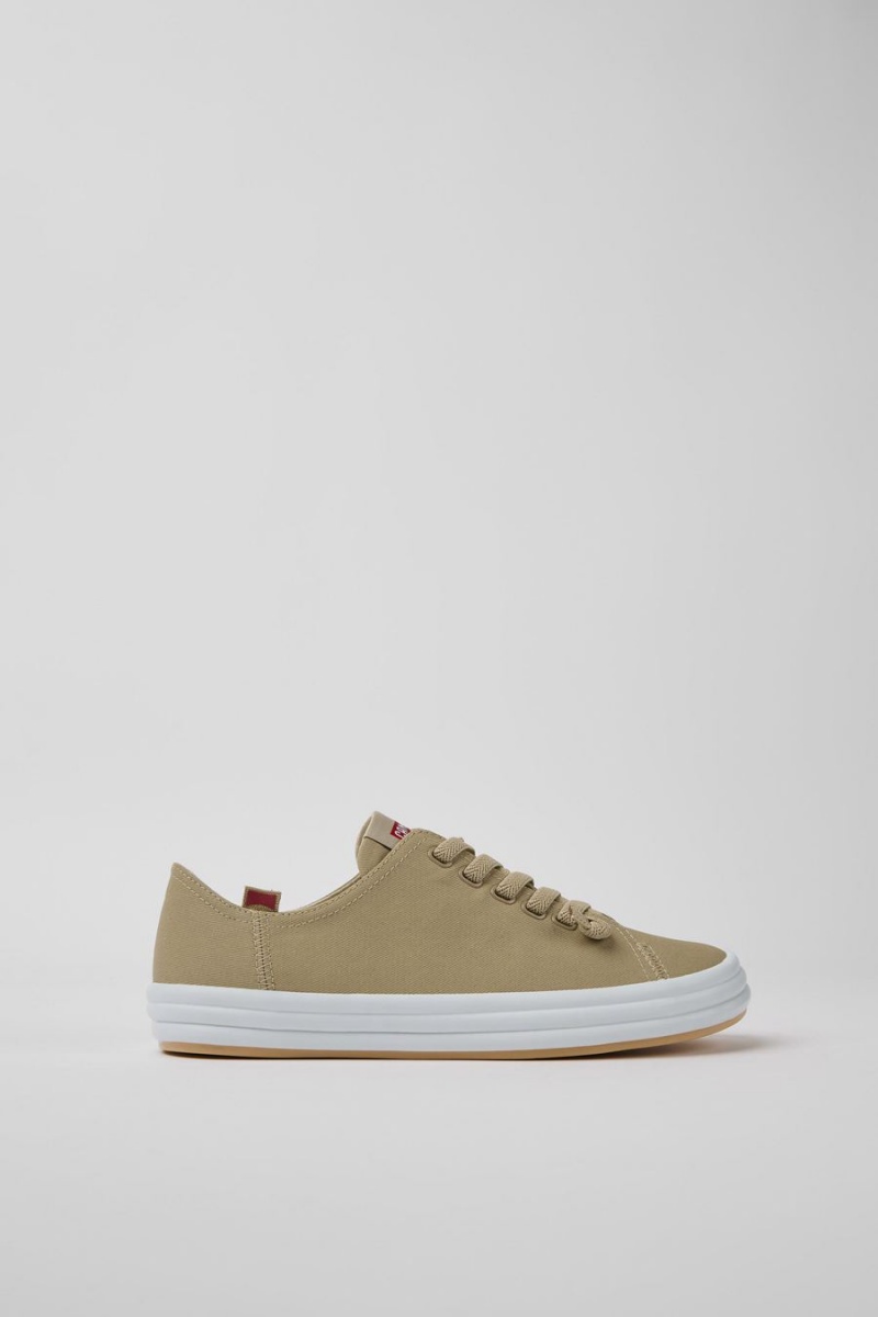 Beige Women\'s Camper Hoops Sneakers | 1907264-DX