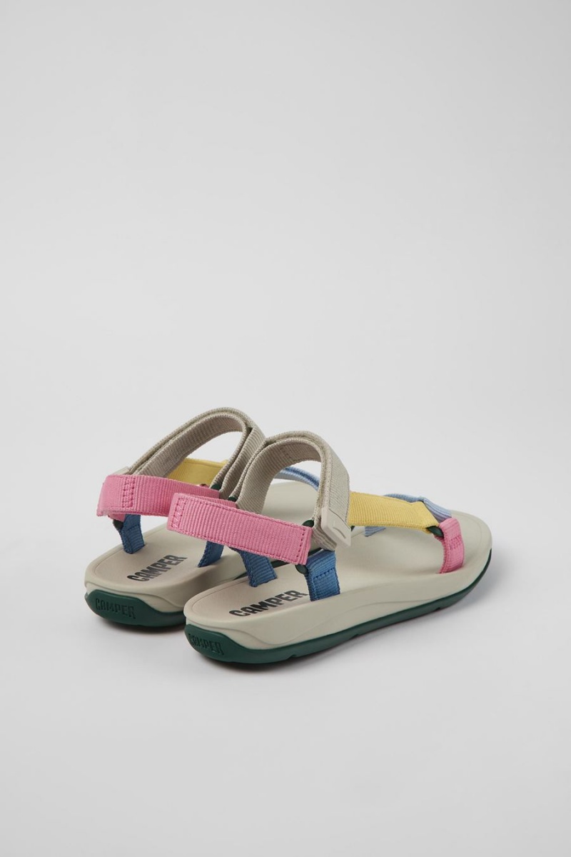 Beige Women's Camper Match Textile Sandals | 0239758-ID