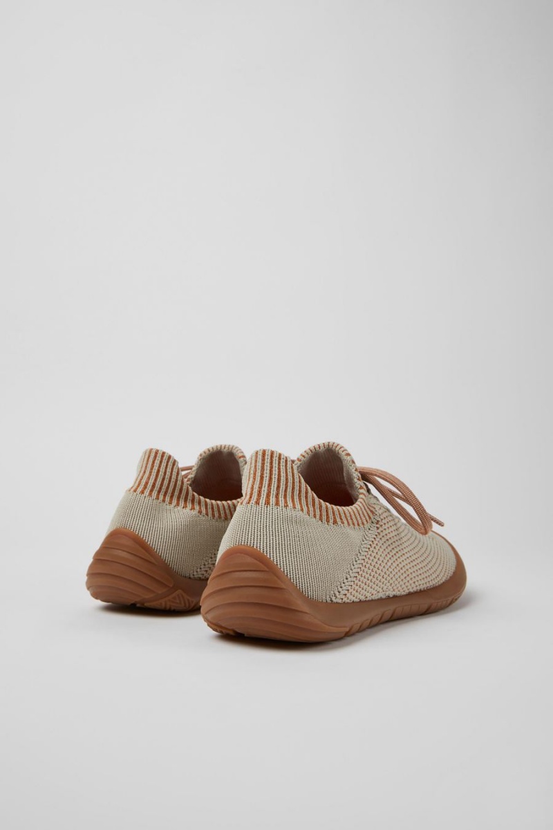 Beige Women's Camper Path Textile Sneakers | 8795610-IQ