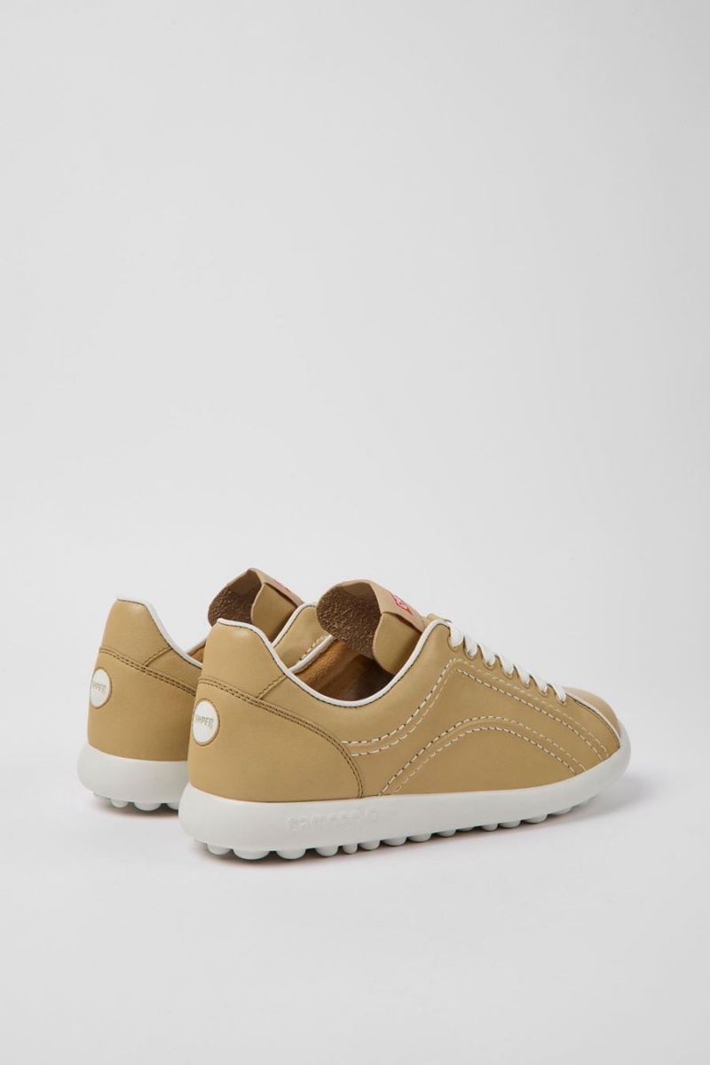 Beige Women's Camper Pelotas Xlite Leather Sneakers | 7643821-JT