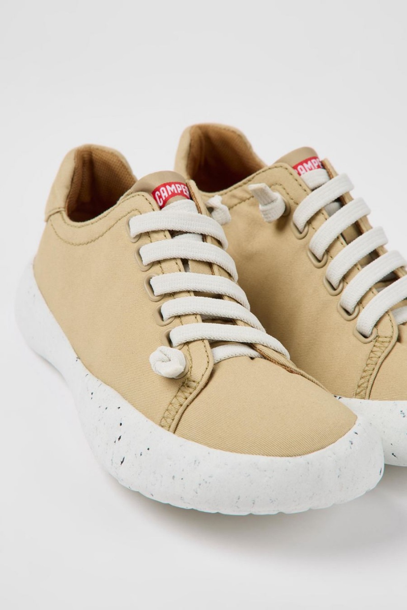 Beige Women's Camper Peu Stadium Textile Sneakers | 9136074-PR