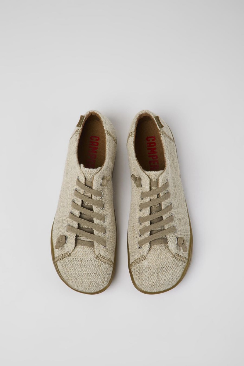 Beige Women's Camper Peu Textile Sneakers | 5296831-IE