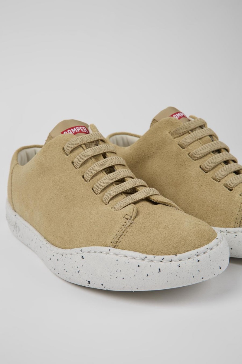 Beige Women's Camper Peu Touring Nubuck Sneakers | 2894750-DZ