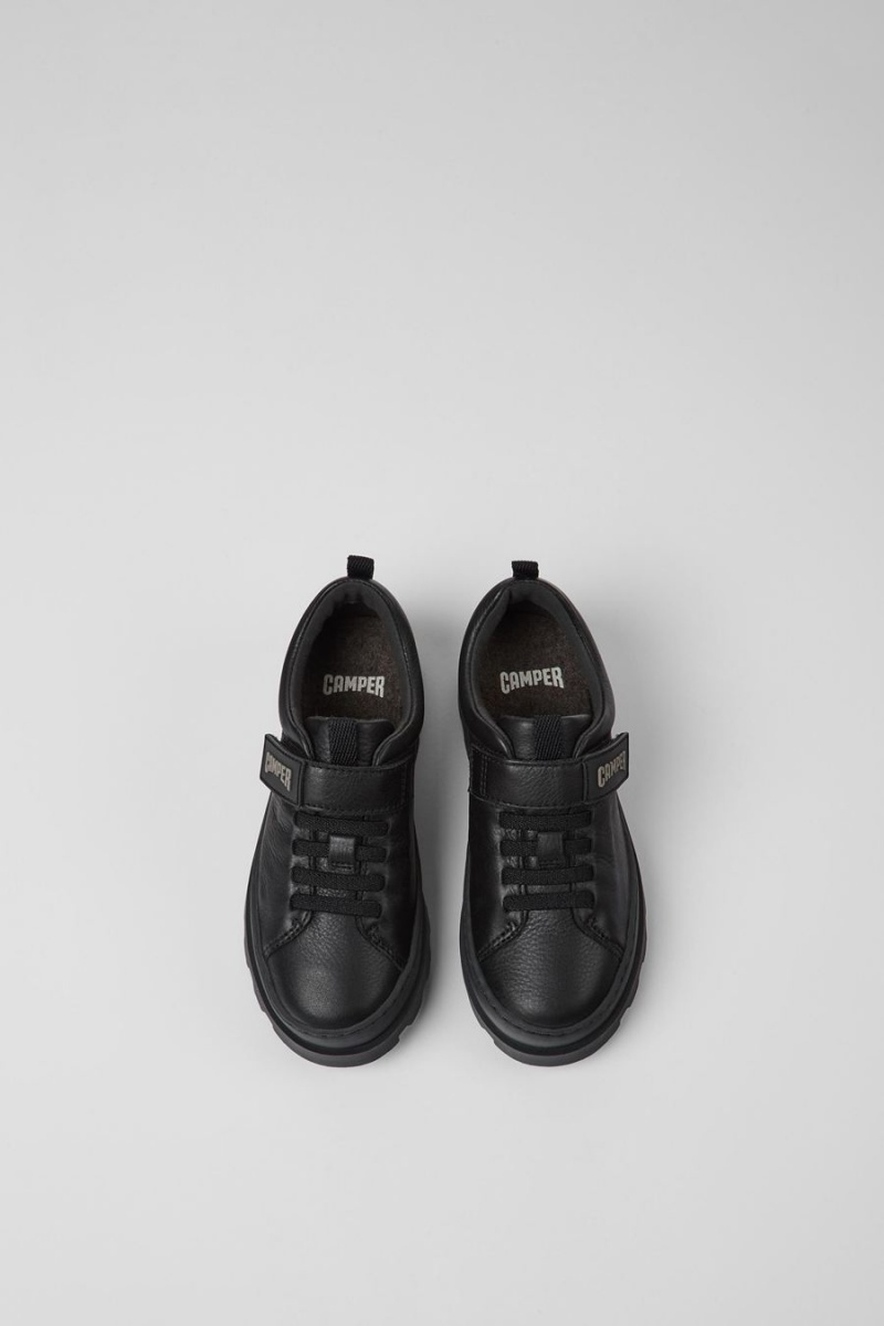 Black Boys' Camper Brutus Leather Slip On | 1620859-HV