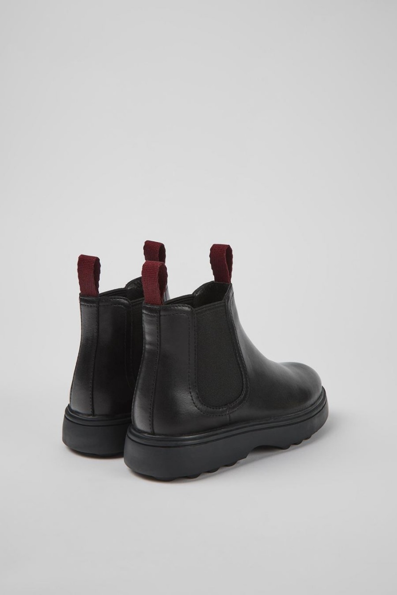 Black Boys' Camper Norte Leather Chelsea Boots | 4976813-QK