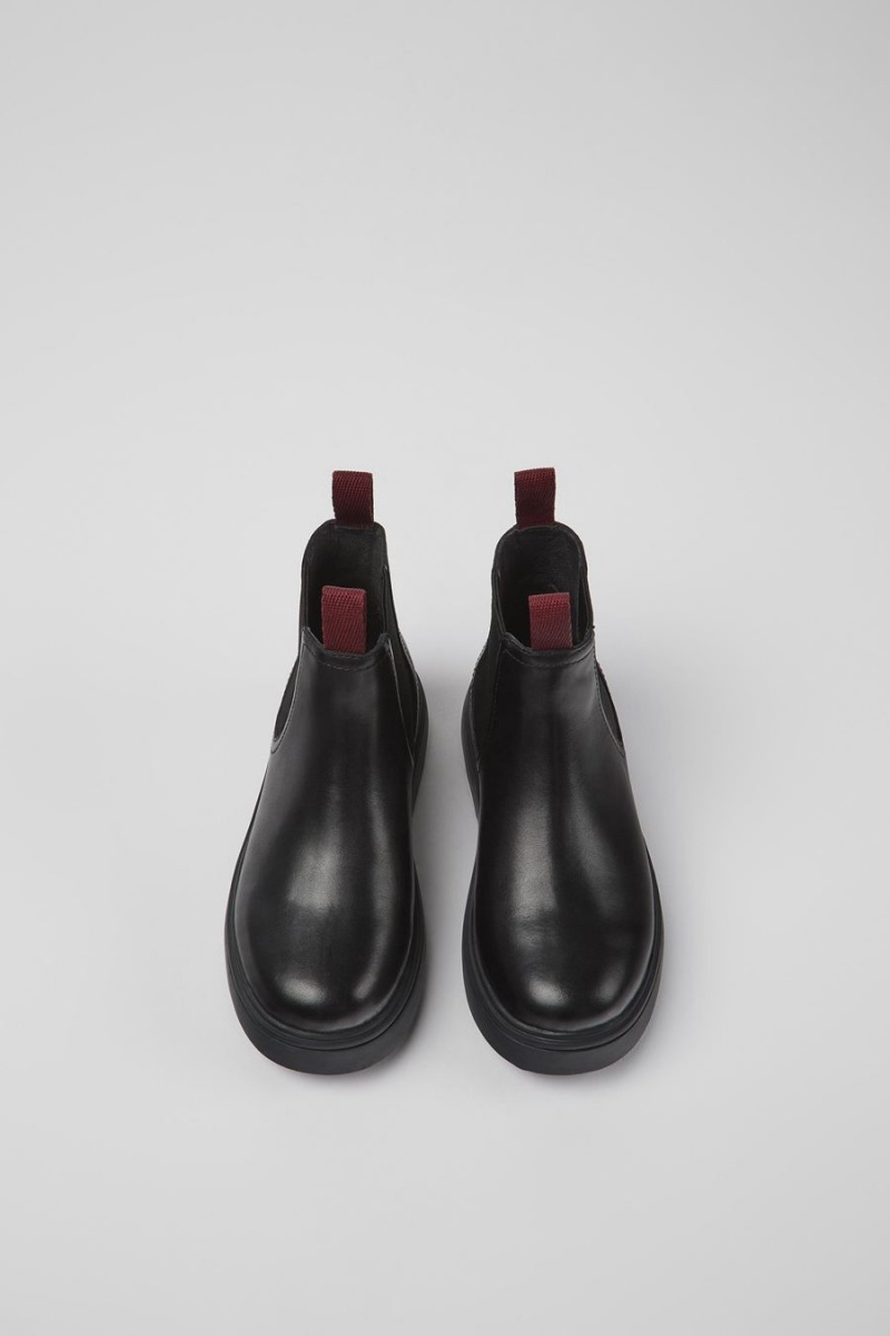 Black Boys' Camper Norte Leather Chelsea Boots | 4976813-QK