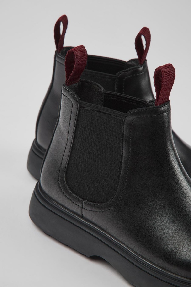 Black Boys' Camper Norte Leather Chelsea Boots | 4976813-QK