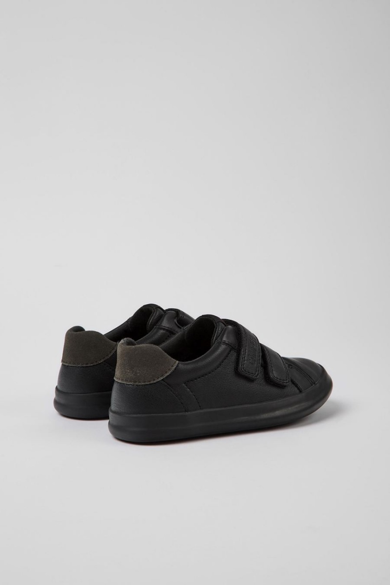 Black Boys' Camper Pursuit Leather Nubuck Sneakers | 5081732-WL