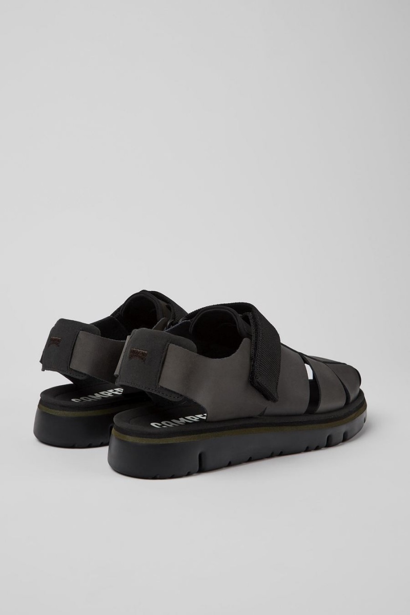 Black Men's Camper Oruga Sandals | 3495871-FW