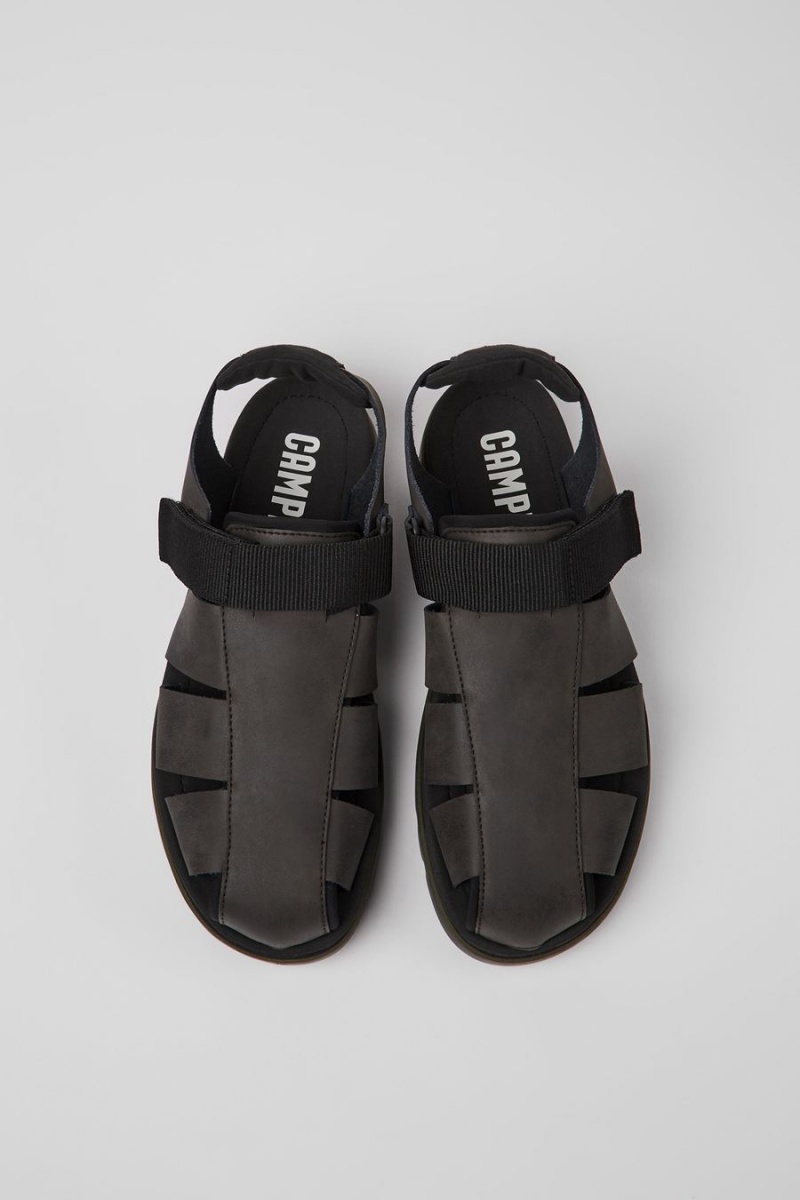 Black Men's Camper Oruga Sandals | 3495871-FW