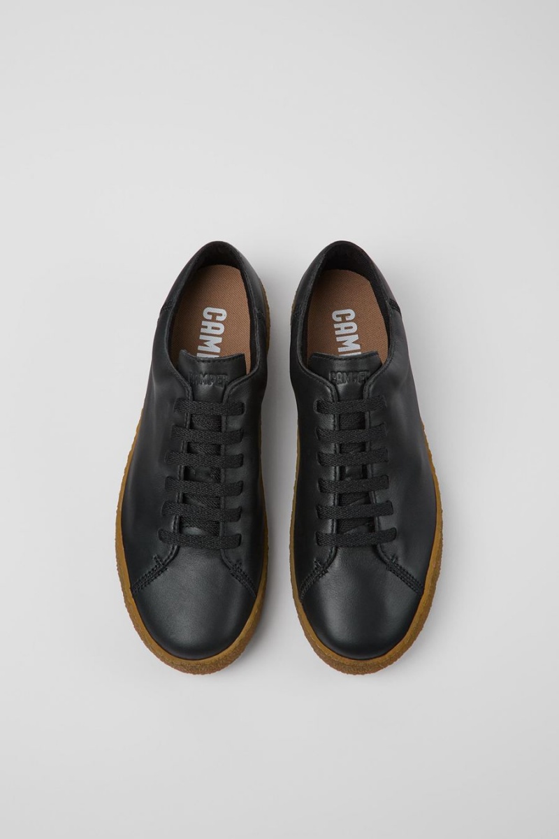 Black Men's Camper Peu Terreno Leather Sneakers | 7190463-JN