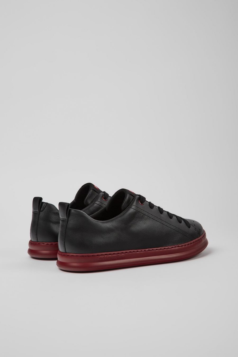 Black Men's Camper Runner Leather Sneakers | 0543986-LZ