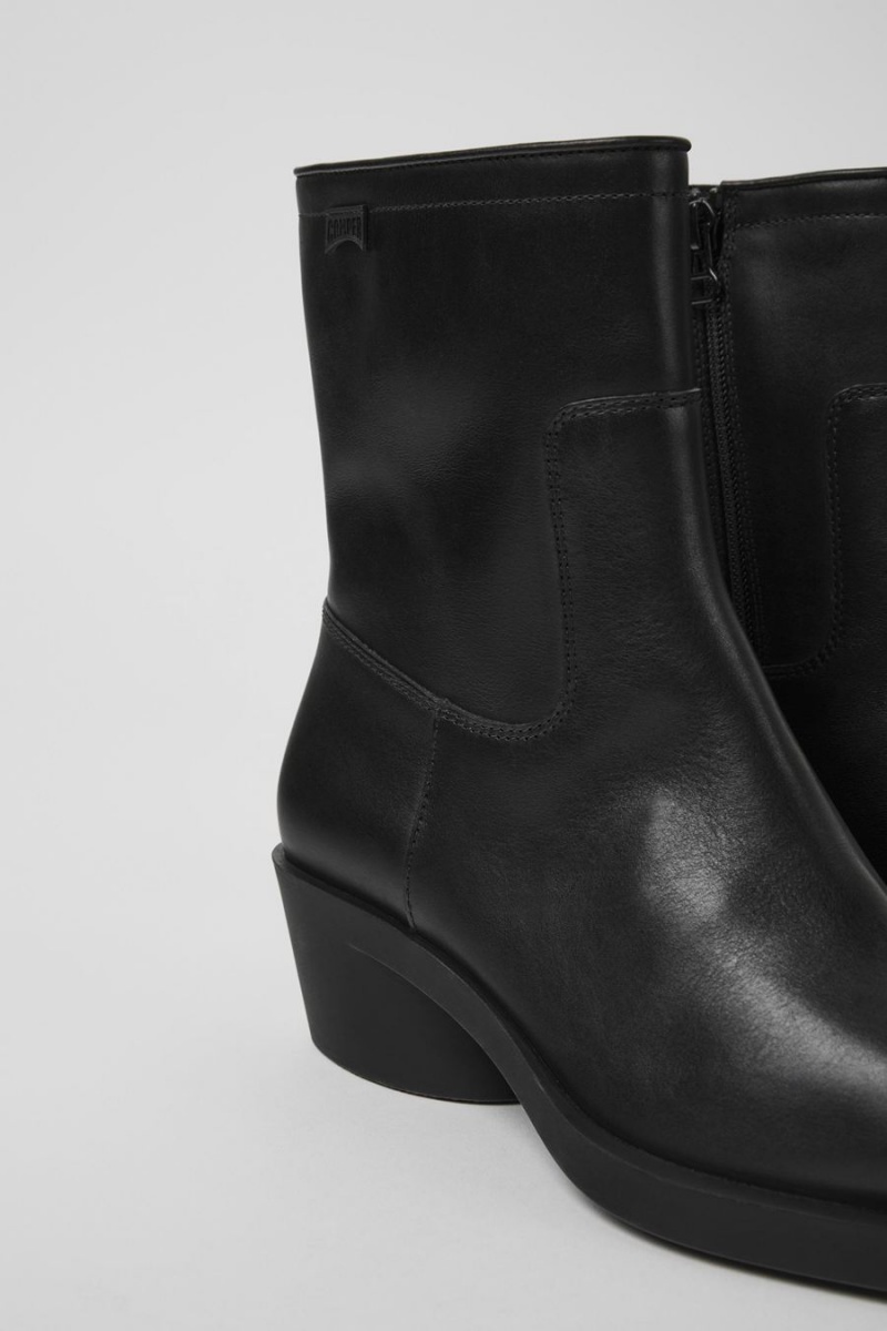 Black Women's Camper Bonnie Leather Boots | 6823754-KE