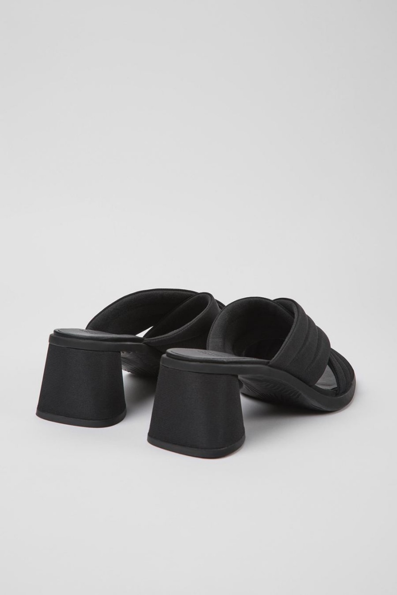 Black Women's Camper Kiara Textile Sandals | 1405268-KZ