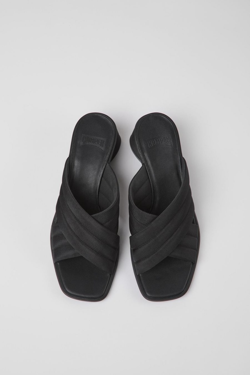 Black Women's Camper Kiara Textile Sandals | 1405268-KZ