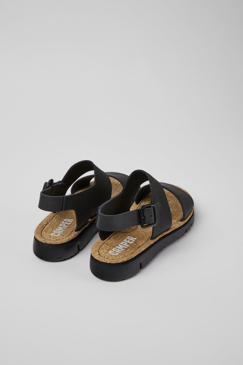 Black Women's Camper Oruga Sandals | 7634085-QC